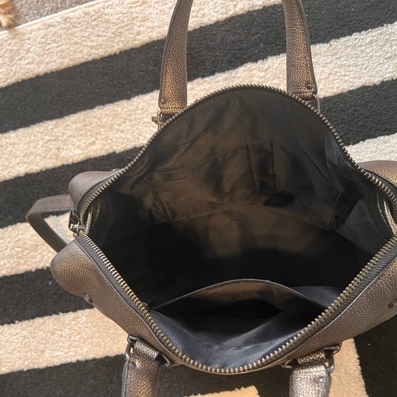 Coach Metallic Leather Rhyder Large Satchel - Picture 9 of 14